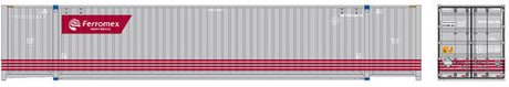 Atlas 20006668 53' Jindo Container, Ferromex Set 2 232603, 232618, 232624 (gray, red) 3 Pack HO Scale