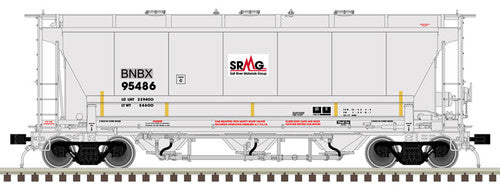 Atlas 20006833 Trinity 3230 Covered Hopper - Greenbrier Management Services BNBX #95475 (gray, black, red) HO Scale