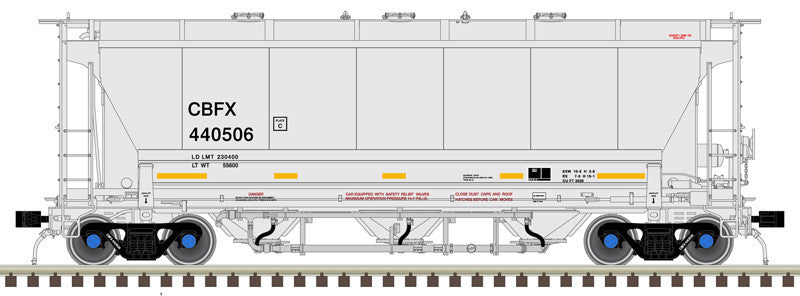 Atlas 20006844 Trinity 3230 Covered Hopper - CIT Group CBFX #440522 (gray, black) HO Scale