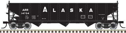 ATLAS 20006914 70 Ton Open Hopper ARR - Alaska #14734 (black, white) HO Scale