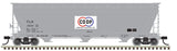 Atlas 20006944 FLIX Farmland CO-OP #3433 (gray, red, blue) ACF 4650 Centerflow Covered Hopper HO Scale