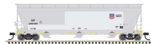 Atlas 20006947 Union Pacific #496614 (Ex-SP Patch, gray, black) ACF 4650 Centerflow Covered Hopper HO Scale