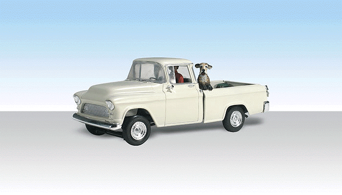 Woodland Scenics 5521 Hall & Duke - Assembled - AutoScenes(R) -- Pickup Truck & 2 Figures HO Scale