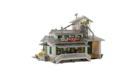 Woodland Scenics 4949 H&H Feed Mill - Built & Ready Landmark Structures(R) -- Assembled - 4-1/4 x 3-11/16 x 3-3/8"  10.7 x 9.4 x 8.6cm N Scale