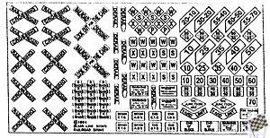 Image for 184-1 Railroad Signs Blk/Wht