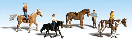 Woodland Scenics 1889 Horseback Riders - Scenic Accents(R) -- pkg(4) HO Scale