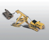 Woodland Scenics 246 Hyster Logging Cruiser Crawler Tractor w/Tracked Log Carrier - Kit -- Undecorated Metal HO Scale