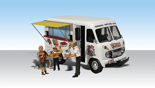 Woodland Scenics 5541 Ike's Ice Cream Truck- AutoScenes(TM) HO Scale