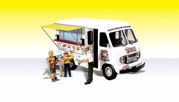 Woodland Scenics 5338 Ike's Ice Cream Truck - Assembled - AutoScenes(R) N Scale