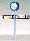 Image for 186-5290 Platform clock w/train bd