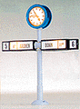 Image for 186-5290 Platform clock w/train bd