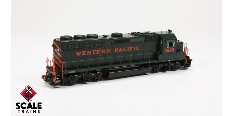 Scaletrains Rivet Counter SXT40227 EMD GP40 Phase IIc, WP Western Pacific #3528 Perlman Green HO Scale