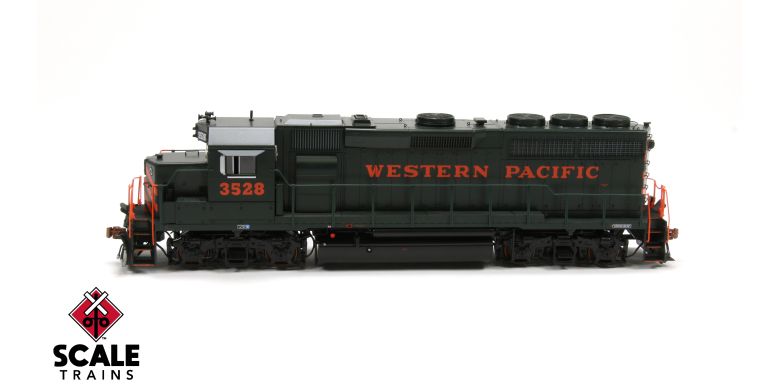 Scaletrains Rivet Counter SXT40227 EMD GP40 Phase IIc, WP Western Pacific #3528 Perlman Green HO Scale