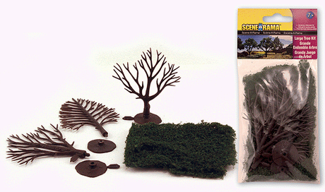 Woodland Scenics 4194 Large Trees - Scene-A-Rama(TM) -- Kit - 3 - 4"   7.6 - 10.2cm pkg(3) A Scale