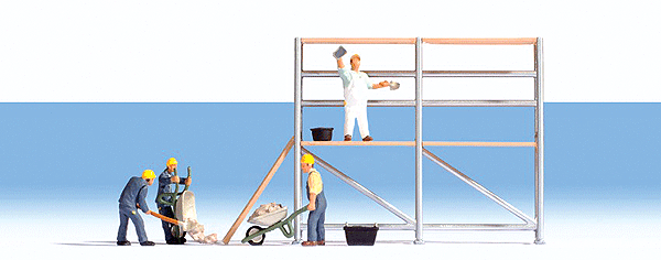 Image for 528-15054 Bricklayers w/Scaffold #1