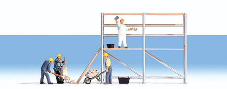 Image for 528-15054 Bricklayers w/Scaffold #1