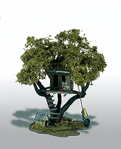 Woodland Scenics 107 Mini-Scene(TM) Unpainted Metal Kit -- Tommy's Treehouse HO Scale