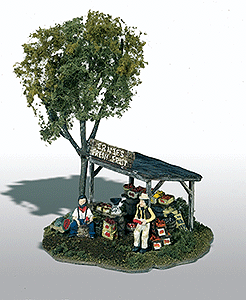 Woodland Scenics 109 Mini-Scene(TM) Unpainted Metal Kit -- Ernie's Fruit Stand HO Scale