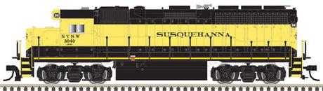 Atlas 150-10004048 GP-40 NYSW - New York, Susquehanna & Western #3040 (yellow, black) w/ ditch lights DCC & Sound HO Scale