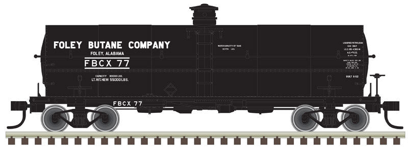 ATLAS 20005478 11000 Gallon Tank Car - FBCX - Foley Butane #77 (SCALE=HO) Part # 150-20005478