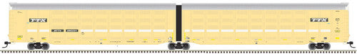 Atlas 20005819 Articulated Auto Carrier TTX BTTX #880253 (Faded, yellow, silver, black, white) HO Scale