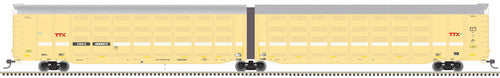 Atlas 20005832 Articulated Auto Carrier TTX TOAX #880180 (yellow, silver, black, white, faded-red logo) HO Scale