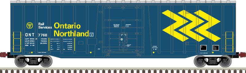 Atlas 20006088 NSC 5111 50' Plug-Door Boxcar Ontario Northland 7750 (blue, yellow) HO Scale