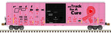 Atlas 20006236 FMC 5077 50' SD Boxcar RBOX - Railbox #40188 (pink, black, On Track for a Cure, Handprints) HO Scale