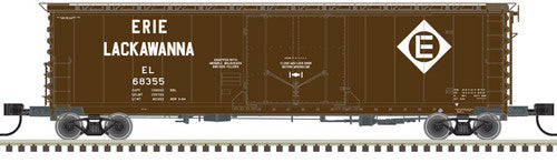 Atlas 50005692 50' GA RBL Plug-Door Boxcar EL- Erie Lackawanna #68304 (Boxcar Red, white) N Scale