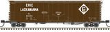 Atlas 50005692 50' GA RBL Plug-Door Boxcar EL- Erie Lackawanna #68304 (Boxcar Red, white) N Scale