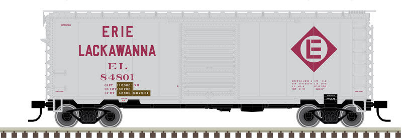 Atlas 50005777 PS-1 40' Boxcar EL - Erie Lackawanna #84435 (gray, maroon) N Scale