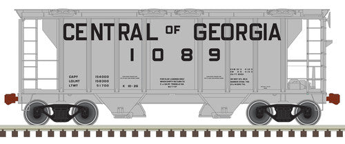 Atlas 20006556 PS-2 Covered Hopper CG - Central of Georgia #1062 (gray, black) HO Scale