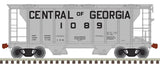 Atlas 20006555 PS-2 Covered Hopper CG - Central of Georgia #1000 (gray, black) HO Scale