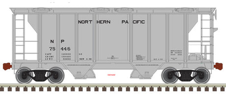 ATLAS 50005908 PS-2 Covered Hopper NP Northern Pacific #75446 (gray, black) N Scale