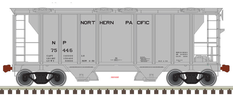 Atlas 20006565 PS-2 Covered Hopper NP - Northern Pacific #75422 (gray, black) HO Scale