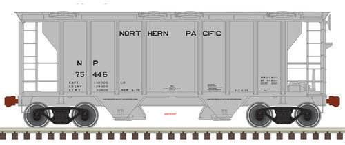 ATLAS 50005906 PS-2 Covered Hopper NP Northern Pacific #75400 (gray, black) N Scale