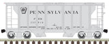 Atlas 20006568 PS-2 Covered Hopper PRR - Pennsylvania Railroad #257901 (gray, black, Shadow Keystone) HO Scale