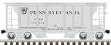 ATLAS 50005910 PS-2 Covered Hopper PRR Pennsylvania Railroad #257901 (gray, black, Shadow Keystone) N Scale