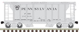 ATLAS 50005909 PS-2 Covered Hopper PRR Pennsylvania Railroad #257869 (gray, black, Shadow Keystone) N Scale