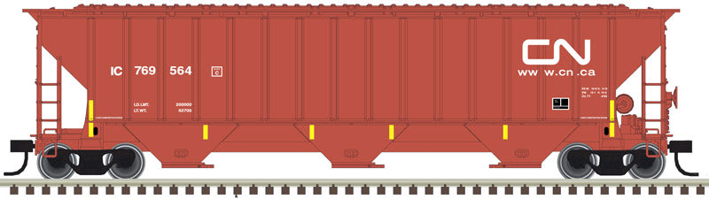 ATLAS 50005938 Thrall 4750 Covered Hopper - Canadian National IC #769606 (Boxcar Red, white) N Scale