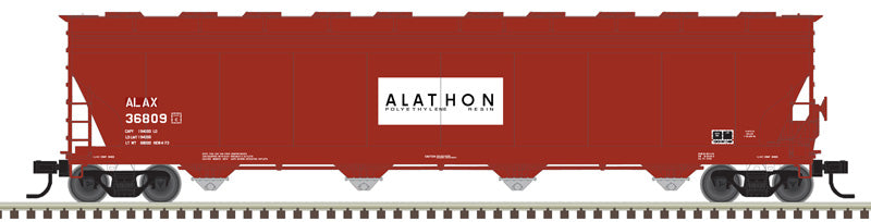 Atlas 20006735 ACF 5701 Centerflow Hopper - Cain Chemicals ALAX #36823 (red, white) HO Scale