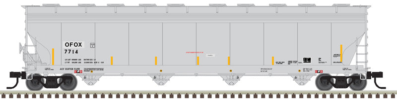 Atlas 20006742 ACF 5701 Centerflow Hopper - Residco OFOX #7714 (gray) HO Scale