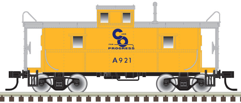 Atlas 50006028 C&O-Style Steel Center-Cupola Caboose - Chesapeake & Ohio A904 (yellow, blue) N Scale