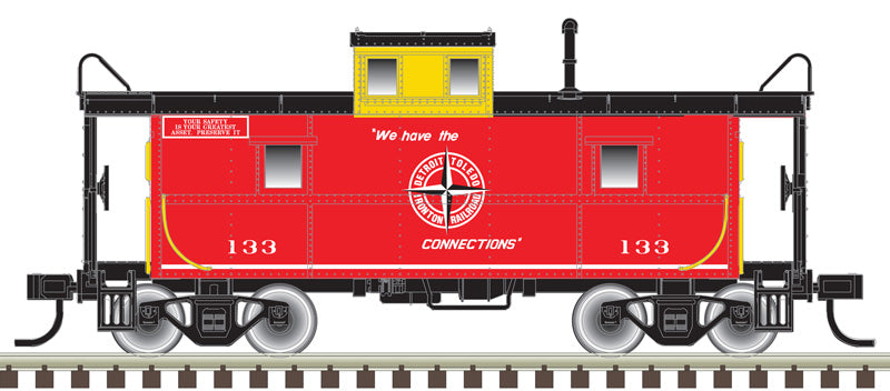 Atlas 50006032 C&O-Style Steel Center-Cupola Caboose - DT&I Detroit, Toledo & Ironton 130 (red, yellow) N Scale