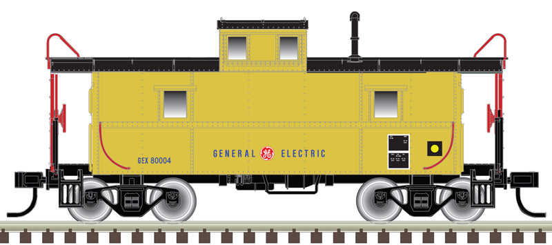 Atlas 50006036 C&O-Style Steel Center-Cupola Caboose - GE General Electric 80004 (yellow, blue) N Scale