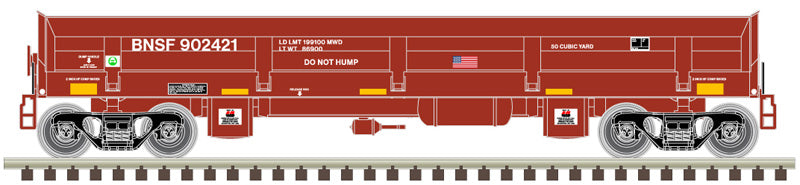 ATLAS Master 50006047 DIFCO Side Dump Car - BNSF #902416 (Boxcar Red) N Scale