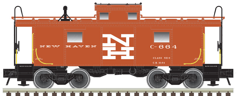 Atlas Master 20007009 NE-6 Caboose - NH New Haven #664 (red, white) HO Scale