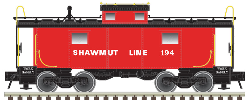Atlas Master 20007012 NE-6 Caboose - P&S Pittsburg and Shawmut #193 (red, white, black) HO Scale