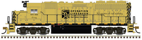 Atlas 150-10004049 GP-40 Operation Lifesaver 50th Anniversary w/ ditch lights DCC & Sound HO Scale