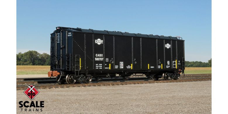 ScaleTrains SXT32102 5750 Carbon Black Covered Hopper, Cabot/CABX